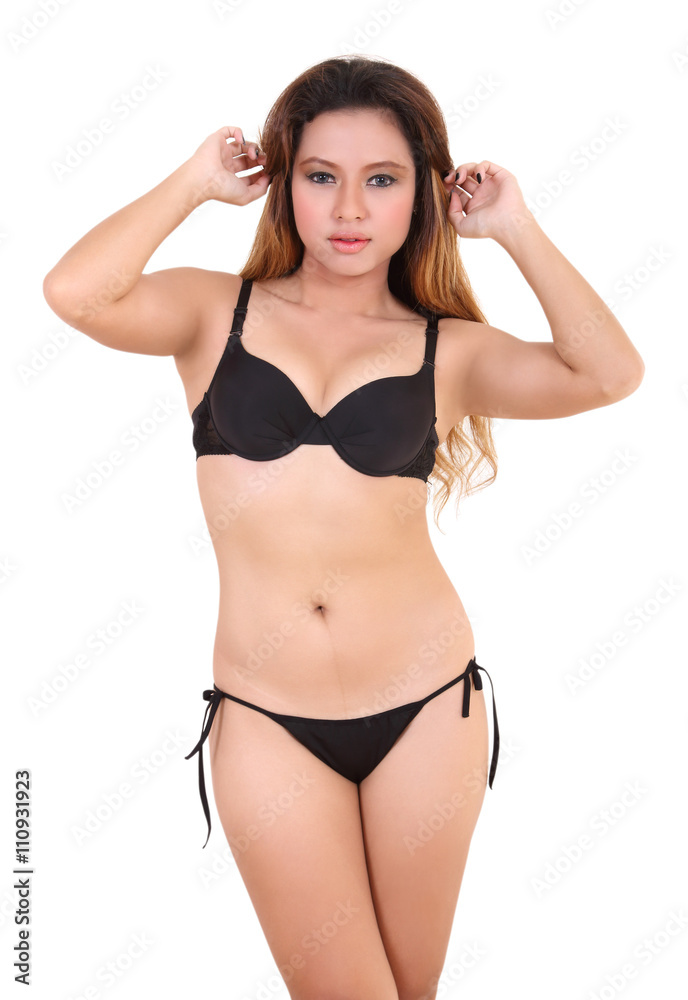 Fototapeta premium woman black bikini