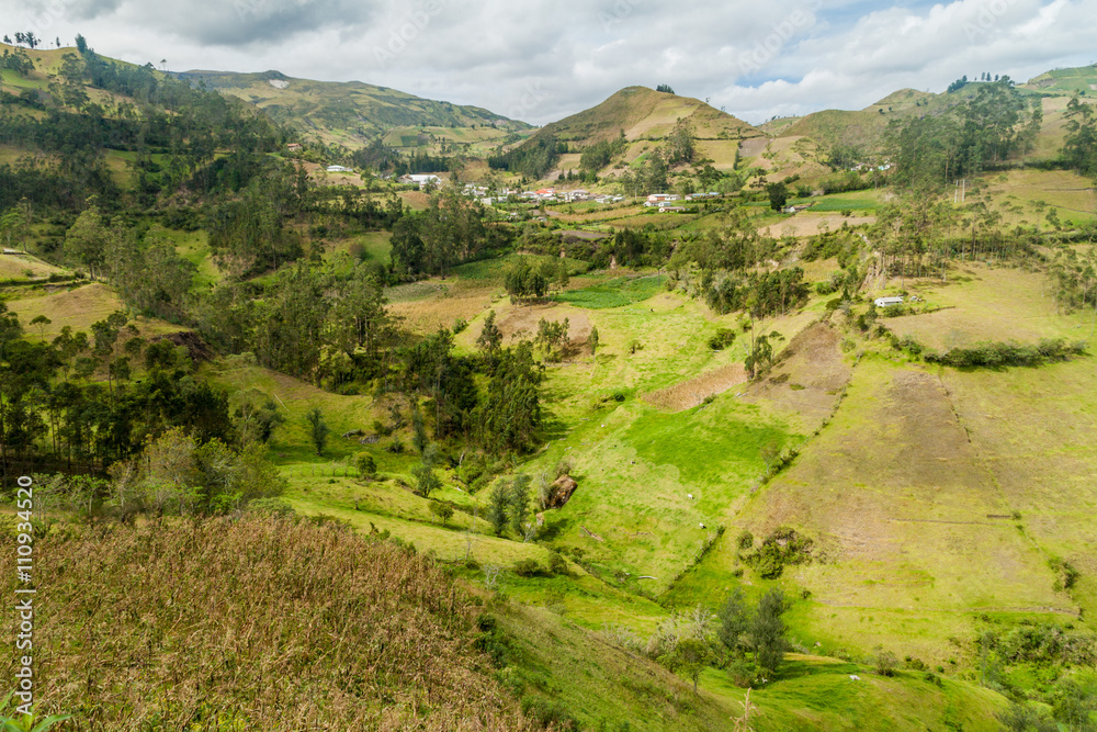 Isinlivi village in mountains of Ecuador