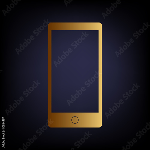 Abstract style modern gadget with blank screen