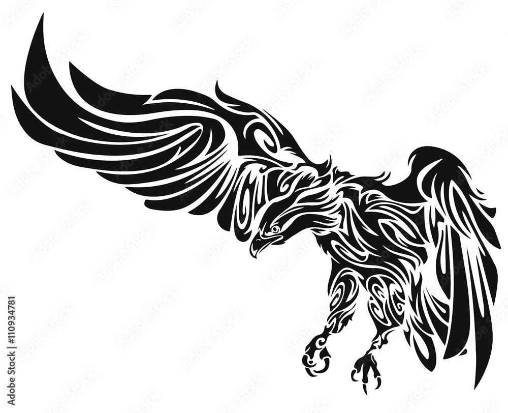Obraz premium Tattoo of an eagle