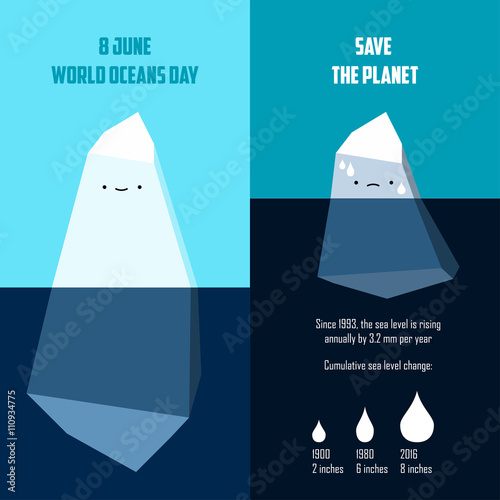 Vector illustration to the Ocean Day