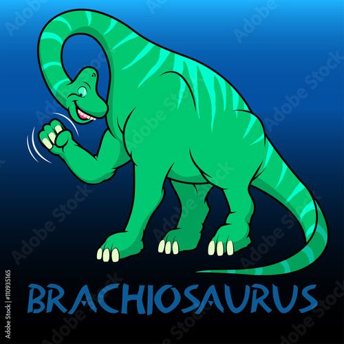 Brachiosaurus cute character dinosaurs