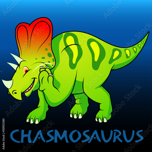 Chasmosaurus cute character dinosaurs