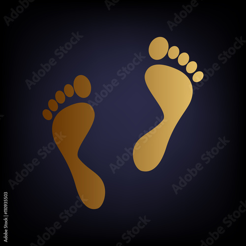 Foot prints sign