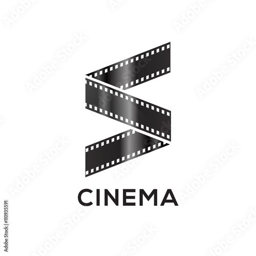 Abstract letter S logo for negative videotape film production