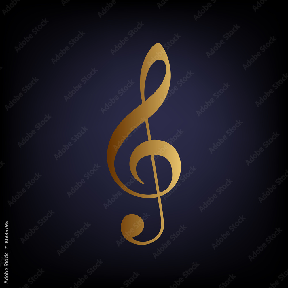 Fototapeta premium Music violin clef sign