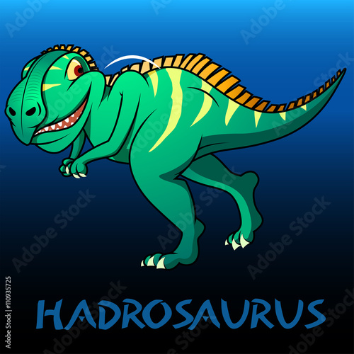 Hadrosaurus cute character dinosaurs