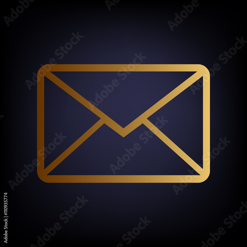 Free Download Letter sign. Golden style icon - GFXLoad