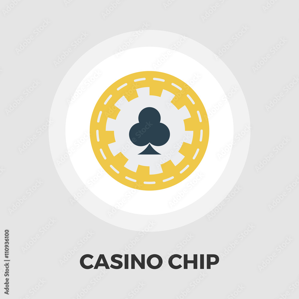 Gambling chips flat icon.