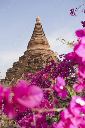 Unlisted Buddhist stupa near the Shwesandaw pagoda, Bagan, Myanmar photo