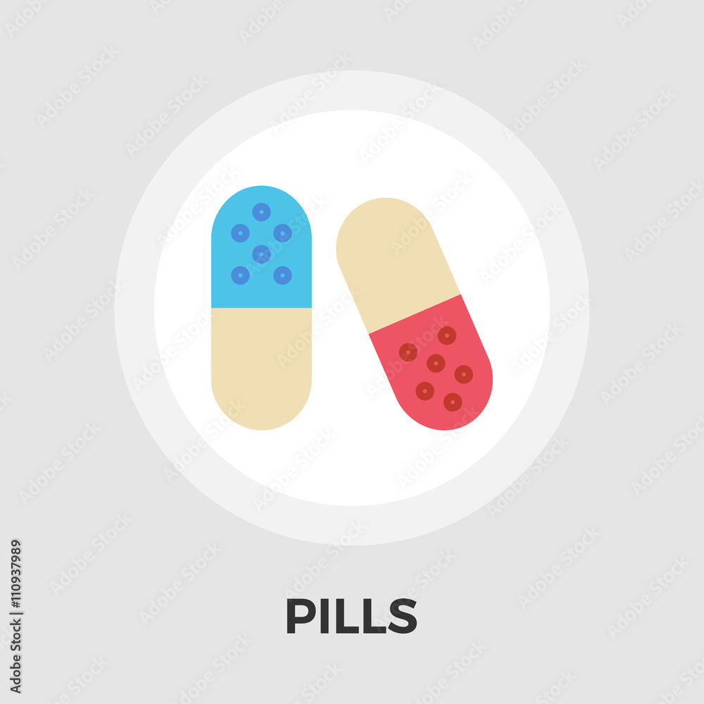 Contraceptive pills vector flat icon Contraceptive pills vector flat icon