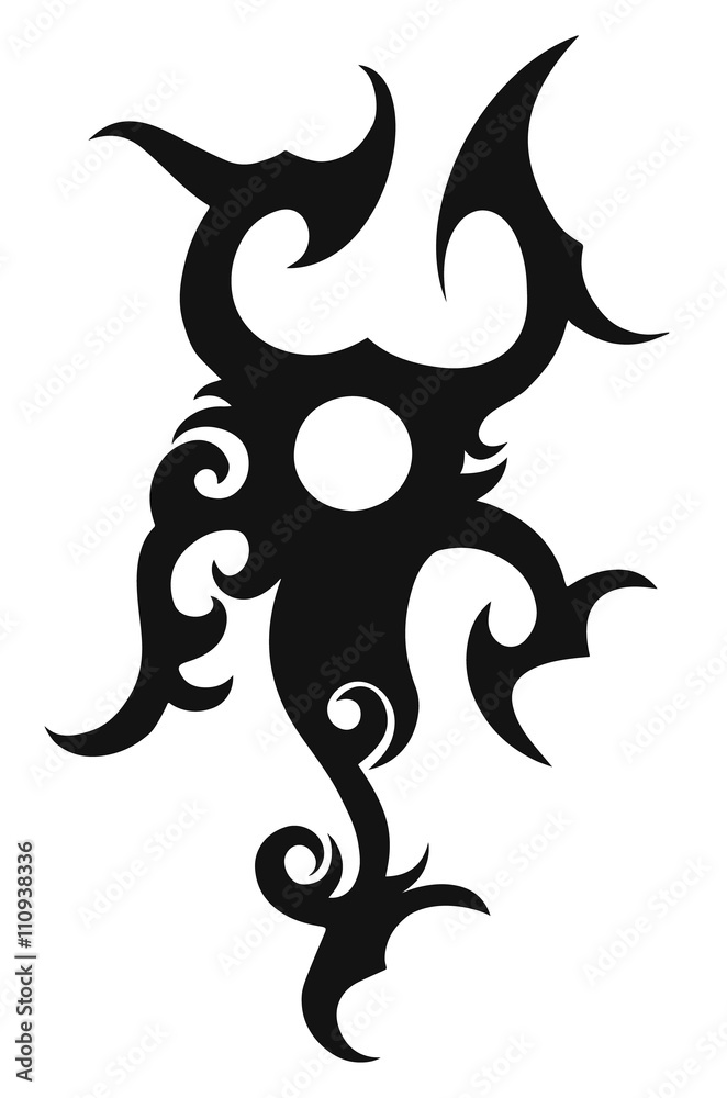 tribal tattoo.illustration without transparency. tribal tattoo.illustration without transparency.