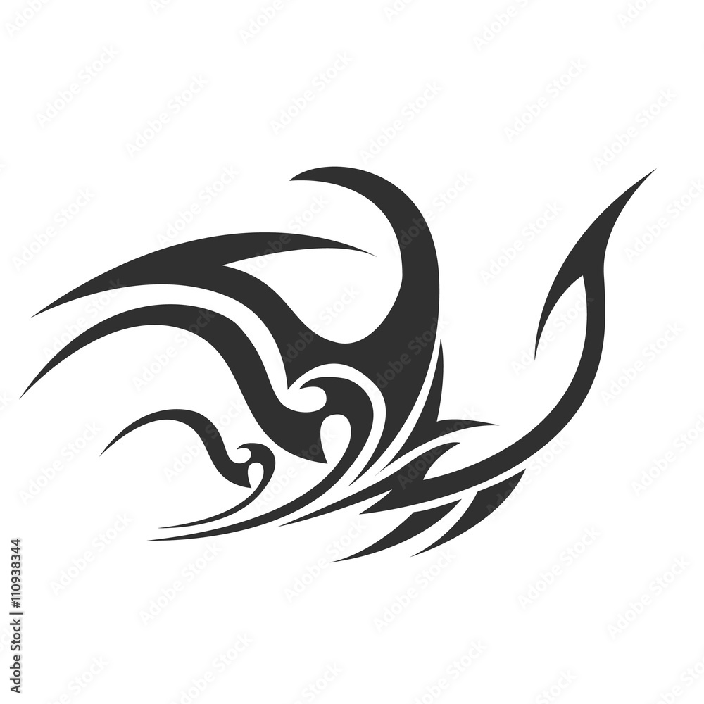 Obraz premium tribal tattoo.illustration without transparency.