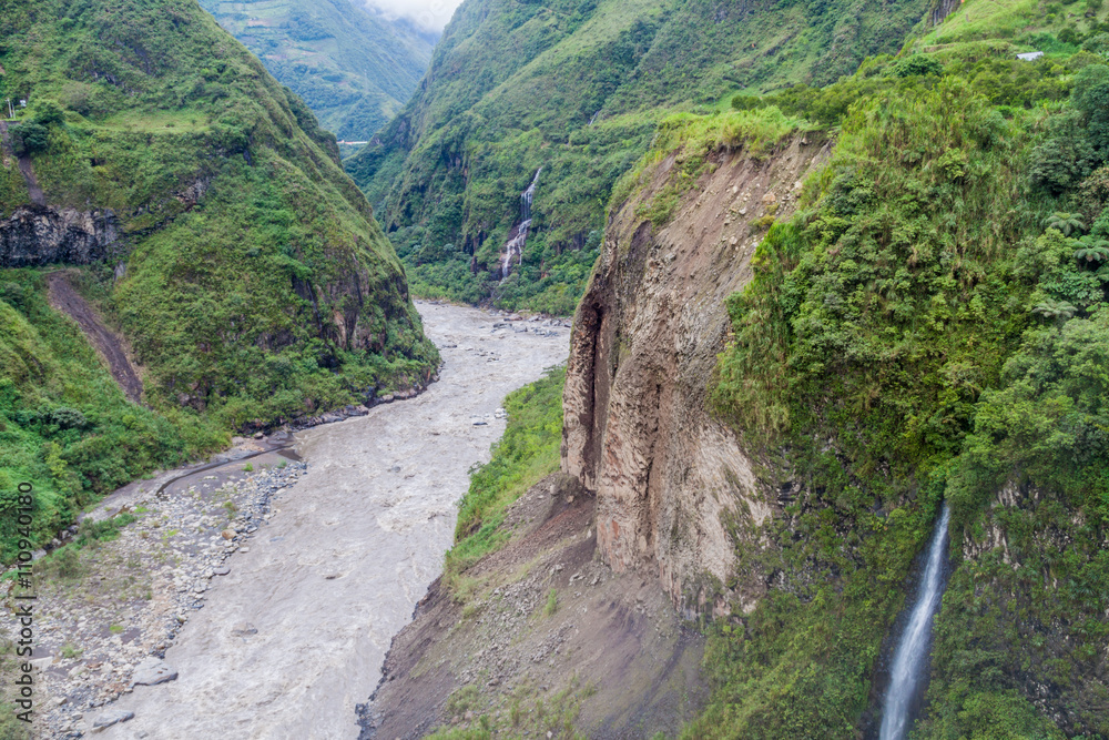 Valley of river Pastaza in Ecuador