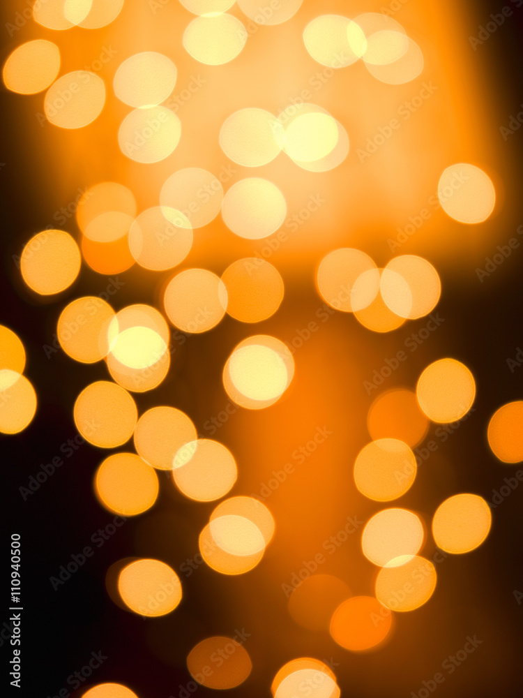 cluster of yellow illuminated lights.