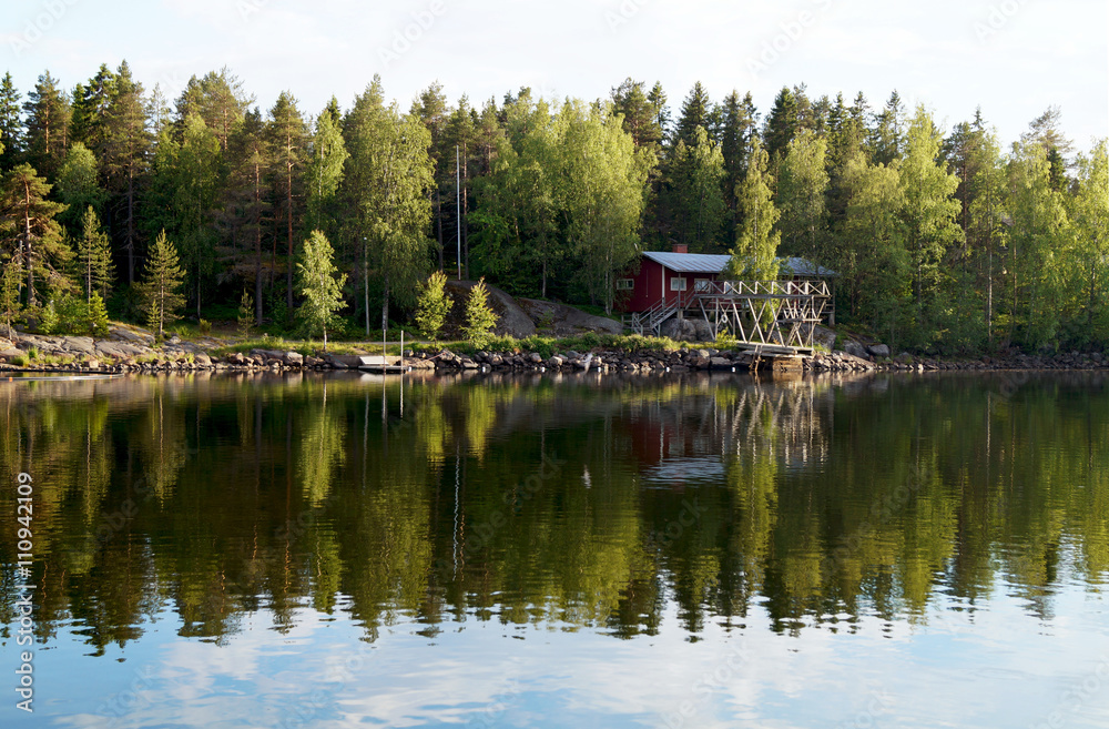 Fototapeta premium Finnish summer cabin in the archipelago