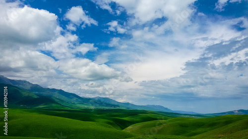 Valley near Bishkek, Kyrgyzstan © perseev