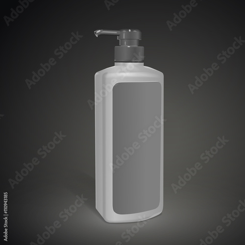 shampoo bottle with blank label