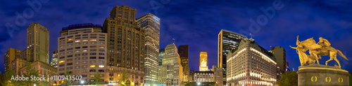 5th Avenue panorama at dusk, Manhattan, New York City