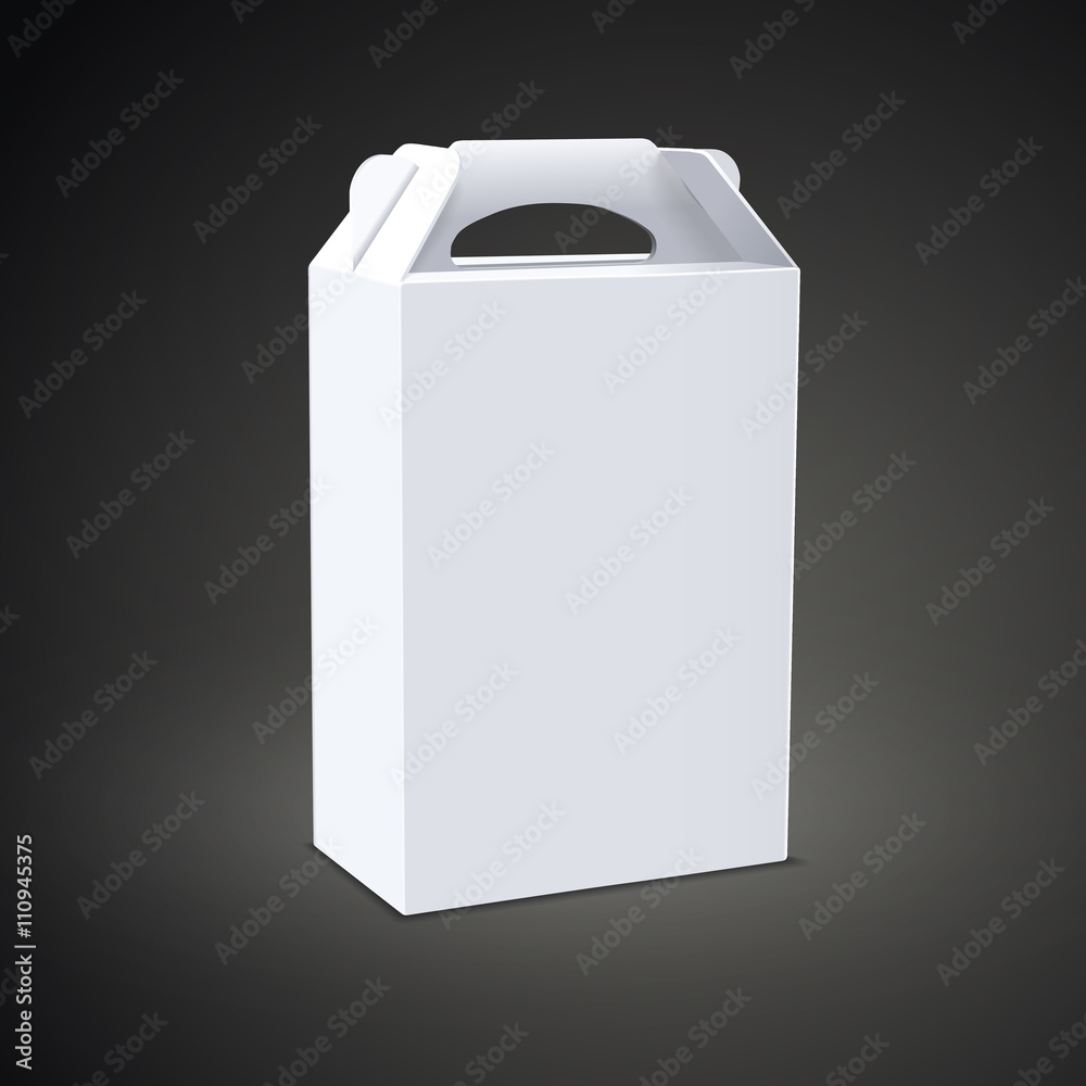 blank package box with handle blank package box with handle