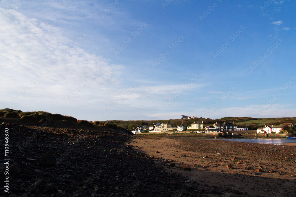 Obraz premium View from the beach at Bude in Cornwall
