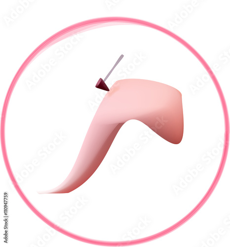 Knee-jerk reflex symbol (knee with hammer)