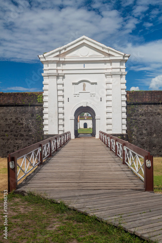 Entrance to the fortress of Sao Jose de Macapa in city Macapa, Brazil © Matyas Rehak