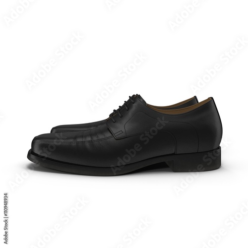 Used men shoes isolatd on white 3D Illustration