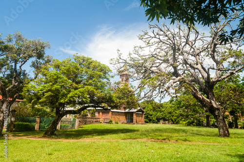 Former penal colony at Ile Royale, one of the islands of Iles du Salut (Islands of Salvation) in French Guiana