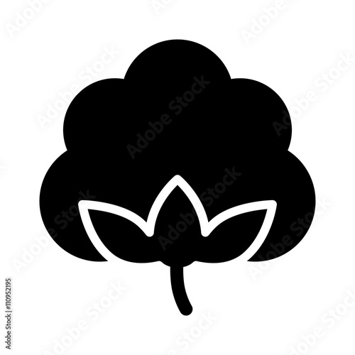Cotton boll / flower flat icon for apps and websites