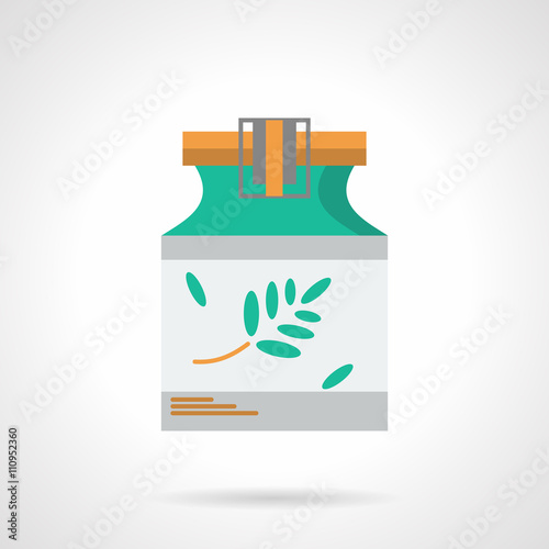 Herbal tincture flat color vector icon