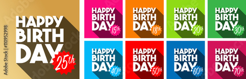 Happy 15th Birthday to Happy 70th Birthday