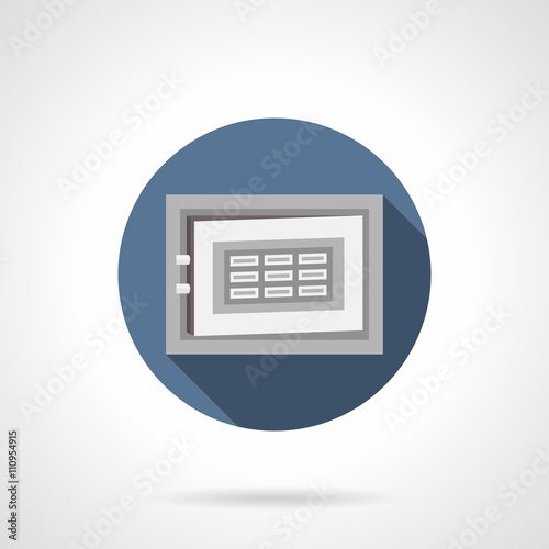 Steel box flat color round vector icon