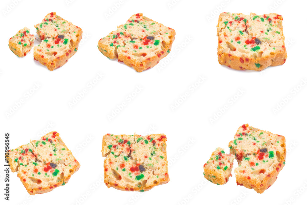 fruit cake isolated on a white background
fruit cake isolated on a white background