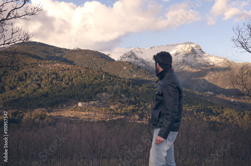 Man with leather jacket in the forest - 4 © carlosobriganti