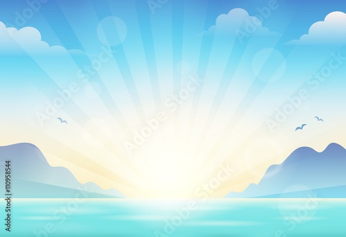 Sunset seascape theme 1