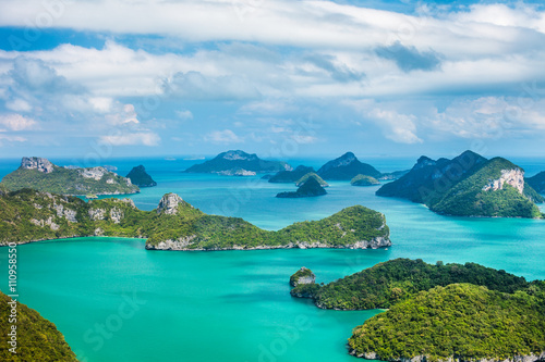 Tropical group of islands in Ang Thong National Marine Park.