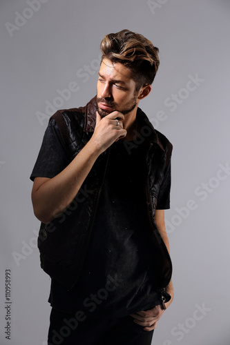 Elegant young handsome man