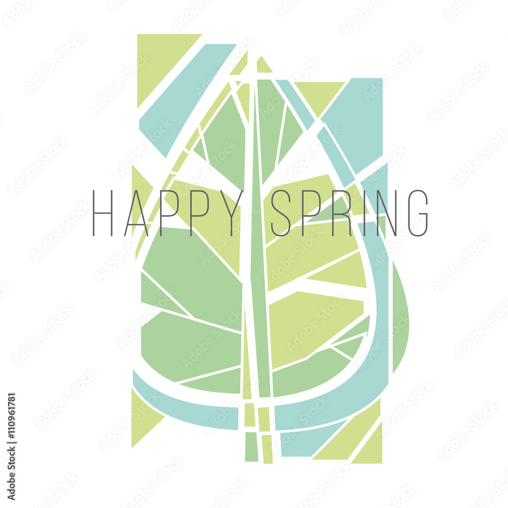 vector concept spring leaf illustration for background Stock Vector ...
