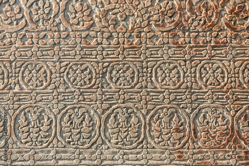 Ornate brown wall