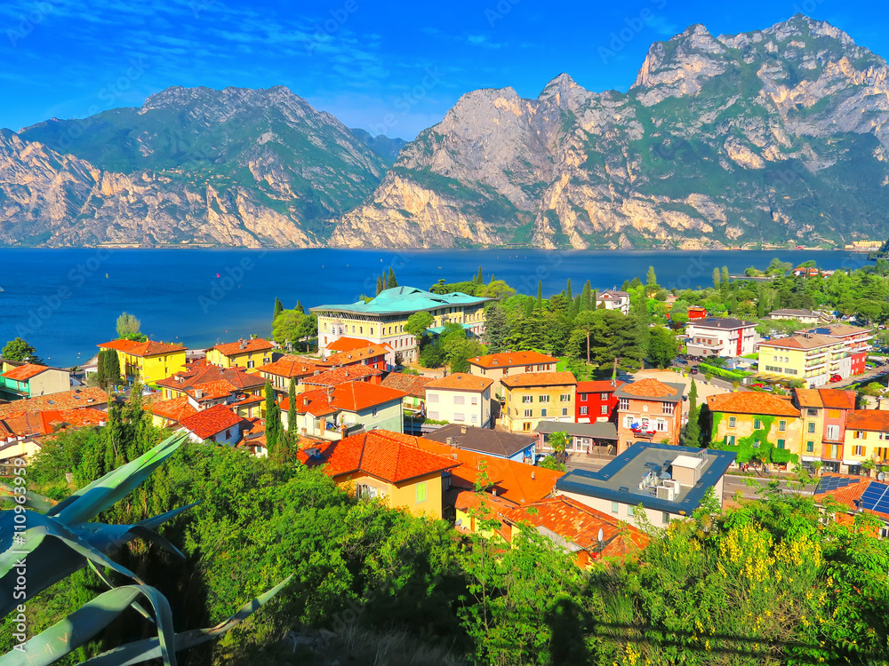 View of Torbole,Trentino, Italy
