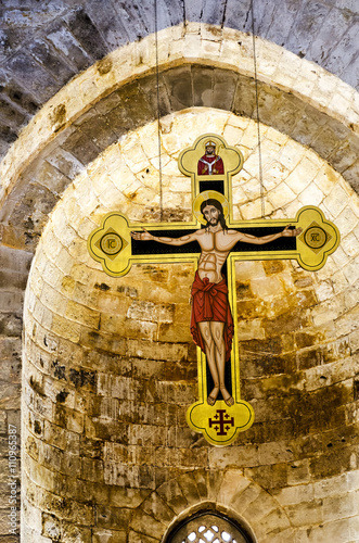 medieval wooden crucifix