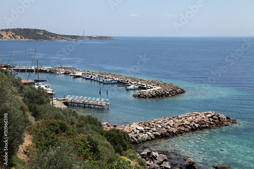 Assos ancient harbor in Canakkale, Turkey