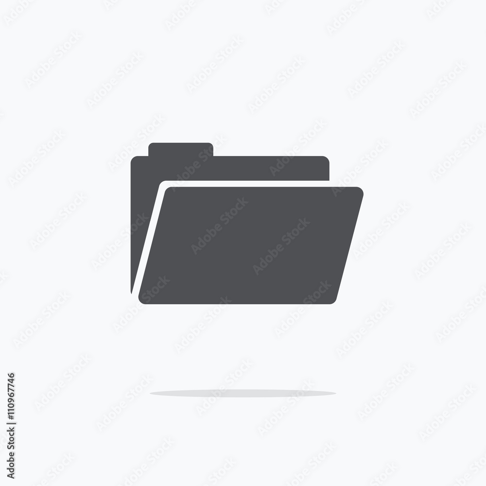 Folder. Icon folders on a light background. Vector illustration. Folder. Icon folders on a light background. Vector illustration.