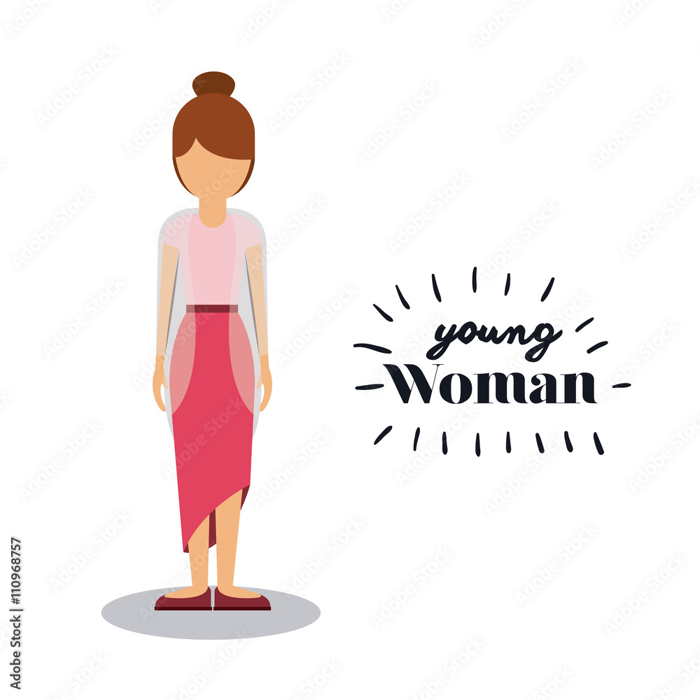 Obraz premium young woman design 