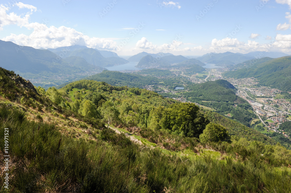 Landscape of the region of Lugano