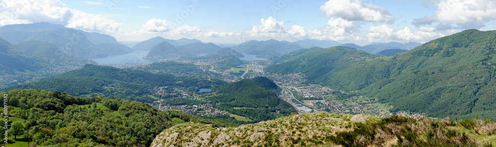 Landscape of the region of Lugano