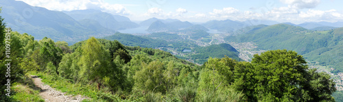 Landscape of the region of Lugano