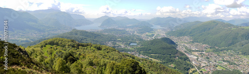 Landscape of the region of Lugano
