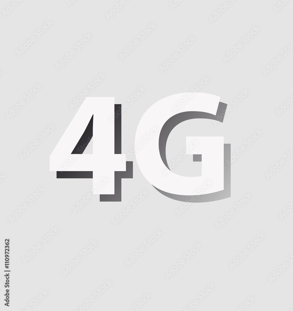 4g icon with shadow 4g icon with shadow